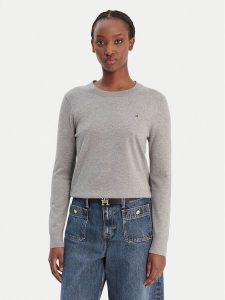 Tommy Hilfiger Sweter WW0WW44984 Szary Regular Fit. Szare swetry klasyczne TOMMY HILFIGER, xxl, z syntetyku, bez kołnierzyka. Za 409,99 zł.