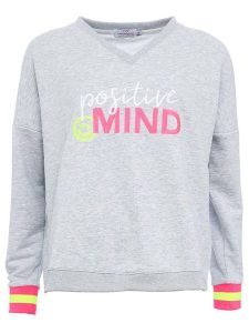 Zwillingsherz Bluza "Talisa" w kolorze jasnoszarym rozmiar: L/XL. Szare bluzy Zwillingsherz, l, bez wzorów, z bawełny, bez kaptura. Za 188,85 zł.