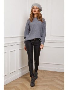 Joséfine Sweter "Burny" w kolorze szarym rozmiar: XL. Szare swetry oversize Joséfine, xl, bez wzorów, z kaszmiru, bez ramiączek. Za 173,99 zł.