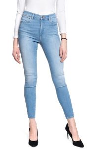 SPODNIE DAMSKIE WRANGLER HIGH RISE SKINNY SOFT CLOUD W27HZI29R 112128152. Rurki Wrangler, z jeansu. Za 209,99 zł.