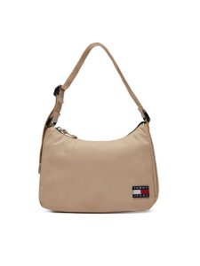 Tommy Jeans Torebka Tjw Ess Daily Shoulder Bag AW0AW16276 Beżowy. Brązowe listonoszki Tommy Jeans, bez wzorów, z jeansu, bez dodatków. Za 199,99 zł.