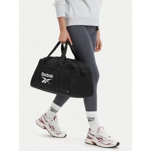 Torba sportowa Reebok. Czarne torby podróżne i sportowe Reebok, bez wzorów. Za 119,99 zł.