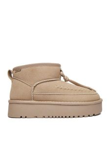 Roxy Śniegowce CEO-HDR2503-2 Beżowy. Brązowe buty zimowe Roxy, z materiału, bez obcasa, bez zapięcia. Za 249,99 zł.