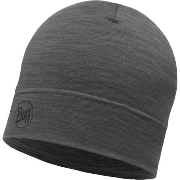 Czapka wełniana Buff Lightweight Merino Wool Hat. Szare czapki Buff, bez wzorów, z wełny, sportowe. Za 90,00 zł.