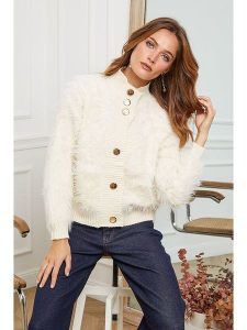 Joséfine Kardigan "Bandole" w kolorze kremowym rozmiar: L. Brązowe kardigany Joséfine. Za 191,88 zł.
