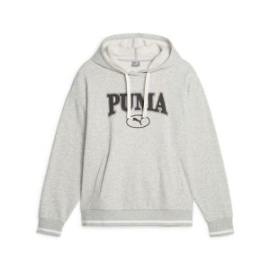 Bluza z kapturem Puma Squad fl dla kobiet. Szare bluzy Puma, bez wzorów, z syntetyku, z kapturem. Za 248,30 zł.