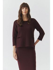 TATUUM Sweter w kolorze bordowym rozmiar: L. Czerwone swetry oversize Tatuum, l, bez wzorów, bez ramiączek. Za 136,45 zł.