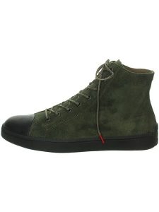 Think! Skórzane botki w kolorze khaki rozmiar: 38,5. Brązowe botki Think, bez wzorów, bez obcasa, bez zapięcia. Za 303,06 zł.