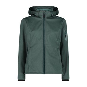 Damska kurtka turystyczna z kapturem CMP. Zielone kurtki CMP, xs, bez wzorów, z kapturem. Za 382,50 zł.