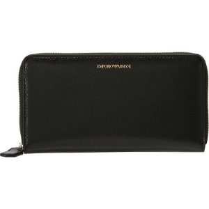 Emporio Armani FOGLIO ZIPAROUND LARGE ZIP ARROUND Portfel nero. Portfele marki Emporio Armani. Za 479,00 zł.
