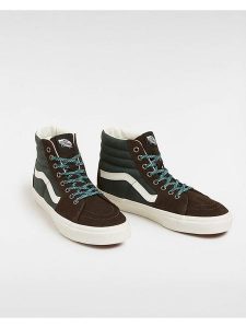 Vans Skórzane sneakersy w kolorze brązowo-oliwkowym rozmiar: 36. Brązowe trampki Vans, bez wzorów, za kostkę, bez zapięcia. Za 175,67 zł.