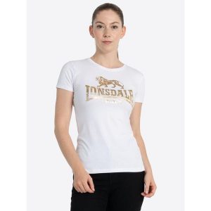 Koszulka damska Lonsdale Bantry. Białe bluzki Lonsdale, bez wzorów, sportowe, bez kołnierzyka, bez ramiączek. Za 152,50 zł.