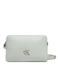 Calvin Klein Jeans Torebka Minimal Monogram Camera Bag 20 LV04K3162G Szary. Szare listonoszki Calvin Klein Jeans, bez wzorów, z jeansu, bez dodatków. Za 239,99 zł.