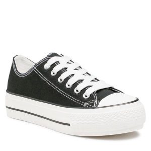 Trampki Jenny Fairy. Czarne trampki Jenny Fairy, bez wzorów, bez zapięcia. Za 59,99 zł.