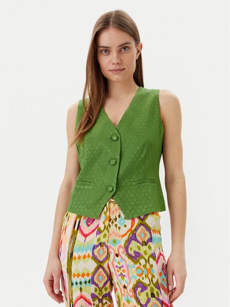 Lola Casademunt by Maite Kamizelka MS2502007 Zielony Regular Fit. Zielone kamizelki Lola Casademunt by Maite, xs, bez wzorów, z wiskozy, bez kołnierzyka, bez ramiączek, bez kaptura. Za 279,99 zł.