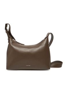 Calvin Klein Torebka Hardware Strap Medium Crossbody K60K613028 Brązowy. Brązowe listonoszki Calvin Klein, bez wzorów, ze skóry, bez dodatków. Za 309,99 zł.