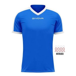 Koszulka piłkarska dla dorosłych Givova Revolution Interlock. Białe bluzki Givova, l, bez wzorów, sportowe, bez kołnierzyka, bez ramiączek. Za 122,99 zł.