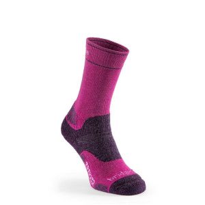 Skarpety trekkingowe Bridgedale Hike Mid Merino P Boot. Fioletowe skarpetki Bridgedale, bez wzorów. Za 98,99 zł.