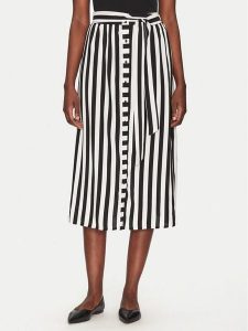 YAS Spódnica midi Savanna 26028279 Czarny Regular Fit. Czarne spódnice YAS, xl, bez wzorów, z wiskozy, midi. Za 159,99 zł.