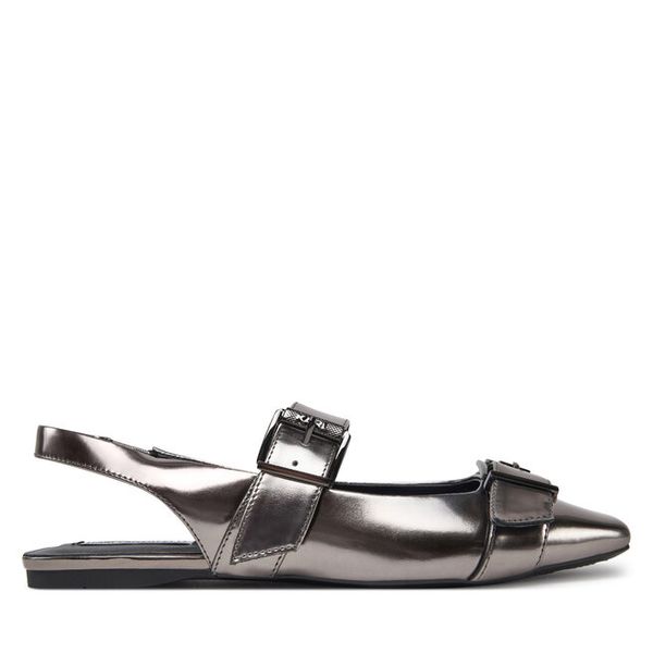 Baleriny KARL LAGERFELD. Szare balerinki KARL LAGERFELD, bez wzorów, bez obcasa, bez zapięcia. Za 389,99 zł.