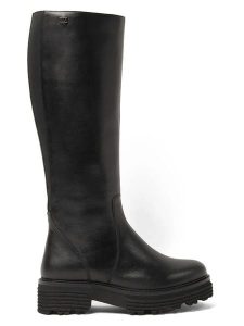 Lazamani Skórzane kozaki w kolorze czarnym rozmiar: 41. Czarne kozaki Lazamani, na zimę, bez wzorów, bez obcasa, bez zapięcia. Za 340,18 zł.