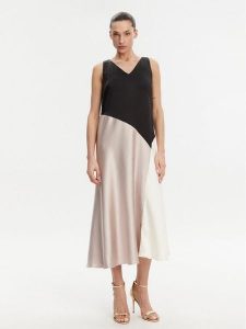 DKNY Sukienka koktajlowa DD4K6D69 Kolorowy Regular Fit. Kombinezony DKNY, bez wzorów, z syntetyku, wizytowe, bez kołnierzyka, bez ramiączek. Za 359,99 zł.