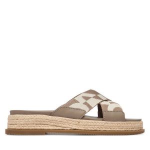 Espadryle DKNY. Brązowe espadryle DKNY, bez wzorów, bez obcasa. Za 579,99 zł.
