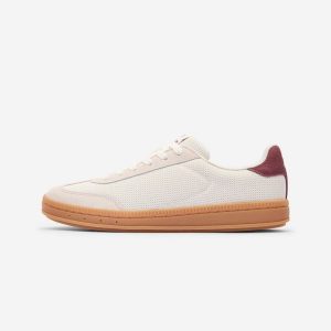 Sneakersy damskie Player T mesh. Białe buty sportowe DECATHLON, bez wzorów, z gumy, bez zapięcia. Za 129,99 zł.