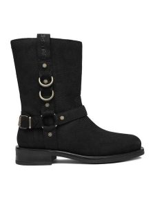 G-Star Raw Botki CEO-WI45-CHRISTIAN-01 Czarny. Czarne botki G-Star Raw, bez wzorów, z nubiku, bez obcasa, na płaskiej podeszwie, bez zapięcia. Za 529,99 zł.