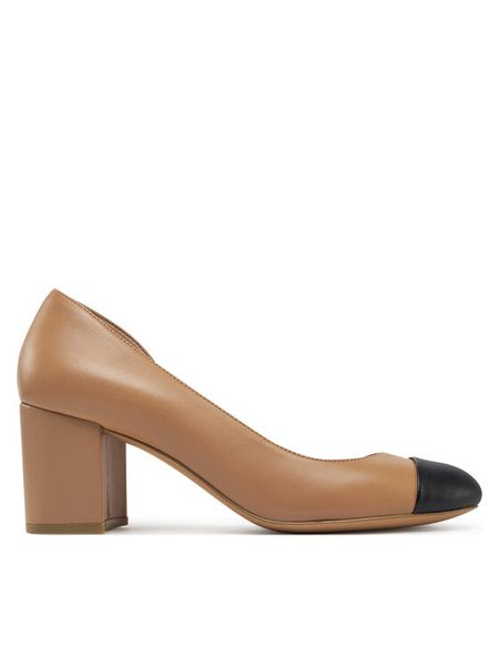 Geox Czółenka D Virnilisa 65 D55YYB 0TUBC C0015 Beżowy. Brązowe czółenka Geox, bez wzorów, ze skóry, bez obcasa, bez zapięcia. Za 299,99 zł.