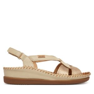 Sandały Pikolinos. Brązowe sandały Pikolinos, bez wzorów, bez obcasa, na płaskiej podeszwie, bez zapięcia. Za 559,99 zł.