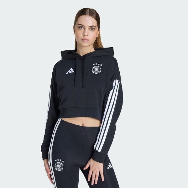 Bluza z kapturem Niemcy DNA. Czarne bluzy ADIDAS, bez wzorów, z kapturem. Za 259,00 zł.