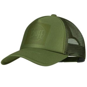 Czapka z daszkiem dla dorosłych Buff Trucker Cap. Zielone czapki Buff, bez wzorów, z materiału, sportowe. Za 131,00 zł.