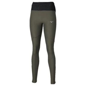 Damskie legginsy Mizuno. Zielone legginsy Mizuno, bez wzorów, z materiału. Za 304,50 zł.
