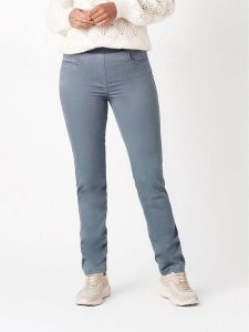 Rosner Spodnie w kolorze błękitnym rozmiar: 48K. Niebieskie spodnie z wysokim stanem Rosner, bez wzorów, z materiału, z podwyższonym stanem. Za 152,99 zł.