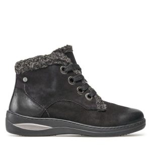 Trzewiki Go Soft. Czarne botki Go Soft, bez wzorów, bez obcasa, na płaskiej podeszwie, bez zapięcia. Za 124,99 zł.