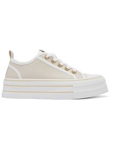 Sixth Sens Sneakersy w kolorze beżowo-białym rozmiar: 38. Białe trampki Sixth Sens, bez wzorów, bez zapięcia. Za 118,56 zł.