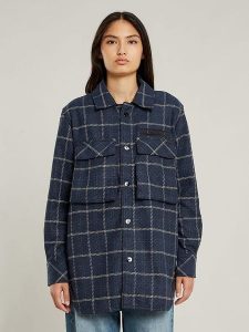 G-Star Koszula w kolorze granatowym rozmiar: L. Niebieskie koszule G-Star, l, bez wzorów, z bawełny, bez kołnierzyka, bez ramiączek. Za 316,45 zł.