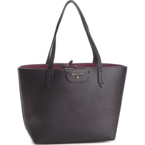 Torebka PATRIZIA PEPE - 2V5452/AV63-I2ZI Double Black/Ruby. Czarne shopper bag marki Patrizia Pepe, ze skóry ekologicznej. W wyprzedaży za 449,00 zł.