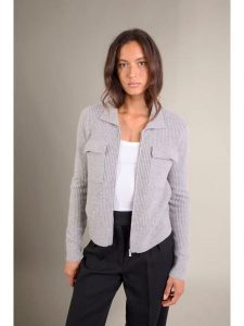 Perfect Cashmere Kaszmirowy kardigan "Sara" w kolorze szarym rozmiar: XXL. Szare kardigany Perfect Cashmere, z kaszmiru. Za 370,71 zł.