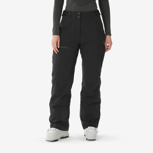 Spodnie narciarskie i snowboardowe damskie Quechua 500 AM. Czarne spodnie sportowe WED'ZE, na zimę, m, bez wzorów, z materiału, narciarskie. Za 399,99 zł.