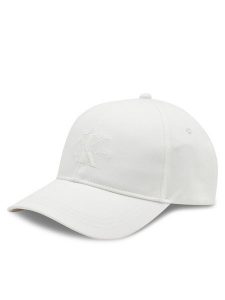 Calvin Klein Czapka z daszkiem Mono Logo Embro K60K612317 Biały. Białe czapki Calvin Klein, bez wzorów, z bawełny. Za 109,99 zł.