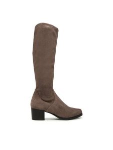 Caprice Kozaki 9-25506-41 Brązowy. Brązowe kozaki Caprice, bez wzorów, z materiału, bez obcasa, na słupku, bez zapięcia. Za 379,99 zł.