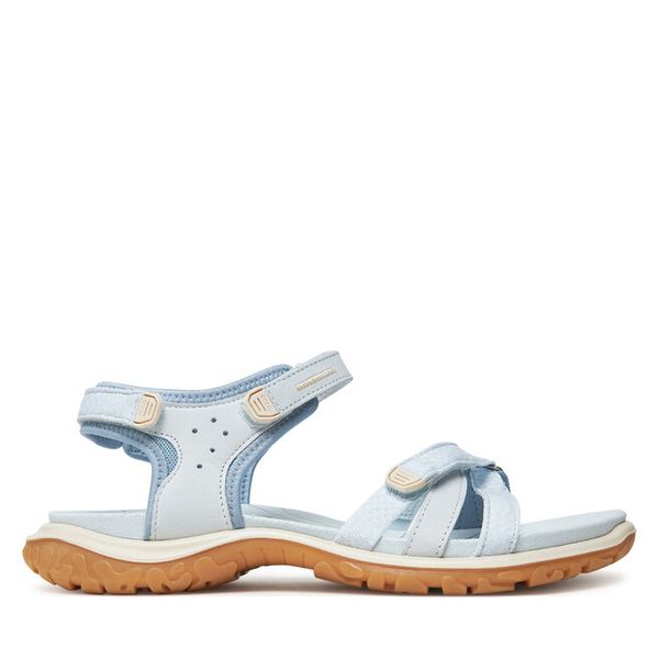 Sandały ECCO. Niebieskie sandały ecco, bez wzorów, bez obcasa, na płaskiej podeszwie, bez zapięcia. Za 369,99 zł.