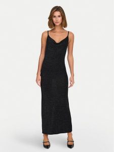 ONLY Sukienka wieczorowa Clara 15333665 Czarny Slim Fit. Czarne kombinezony ONLY, s, bez wzorów, z wiskozy, wizytowe, bez kołnierzyka, bez ramiączek. Za 69,99 zł.