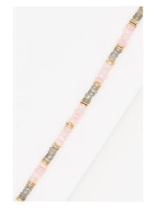 AMAZONIA Pozłacana bransoletka "Nahuatl" z kamieniami szlachetnymi rozmiar: onesize. Czerwone bransoletki AMAZONIA, z labradorytem, pozłacane. Za 149,95 zł.
