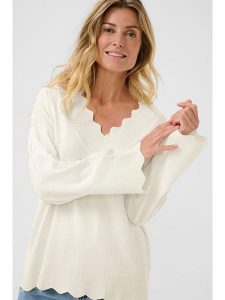 Cream Sweter w kolorze kremowym rozmiar: M. Brązowe swetry oversize Cream, m, bez wzorów, bez ramiączek. Za 96,37 zł.