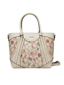 Laura Vita Torebka Amber 02 Biały. Białe shopper bag LAURA VITA, bez wzorów, ze skóry, bez dodatków. Za 239,99 zł.