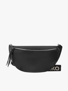 Pojemna nerka-crossbody. Czarne nerki i saszetki Ryłko, bez wzorów, ze skóry. Za 299,99 zł.