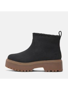 Timberland Skórzane botki "Stone Street" w kolorze czarnym rozmiar: 39,5. Czarne botki Timberland, bez wzorów, z materiału, bez obcasa, bez zapięcia. Za 550,36 zł.